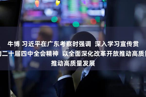 牛博 习近平在广东考察时强调 深入学习宣传贯彻党的二十届四中全会精神 以全面深化改革开放推动高质量发展