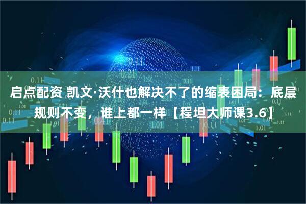 启点配资 凯文·沃什也解决不了的缩表困局：底层规则不变，谁上都一样【程坦大师课3.6】